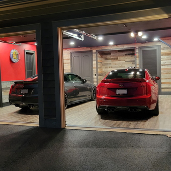 Luxury Garage With Two Cadillacs and Modern Decor - Stephen from Big Canoe, GA