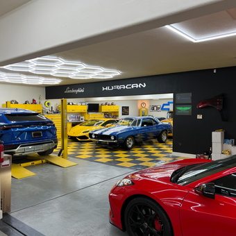 Luxury Garage with Car Lift, LED Lights, Tool Cabinets - Ken from NAPA, CA