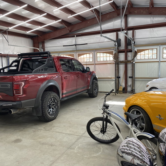 Spacious Garage with Shelby Raptor, Classic Cars, and Bike - John from Morrison, CO