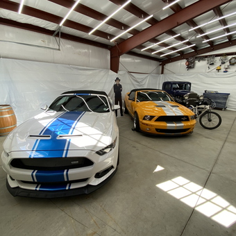 Custom Car Garage with Classic Mustangs and Tools - John from Morrison, CO