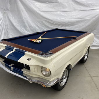 Mustang Car Pool Table with Blue Felt - John from Morrison, CO