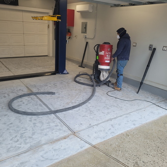 Garage Floor Prep with Lift and Vacuum - Steve from Oceanside, NY