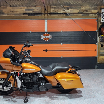 Harley-Davidson Garage with Decor and Motorcycle - Lou from Bethel, CT