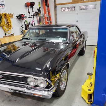 Classic car in organized garage with tools and ladder - Terry from Wappingers Falls, NY