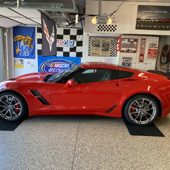 Red Corvette with Racing Decor in Organized Garage - Rob from Gallatin, TN