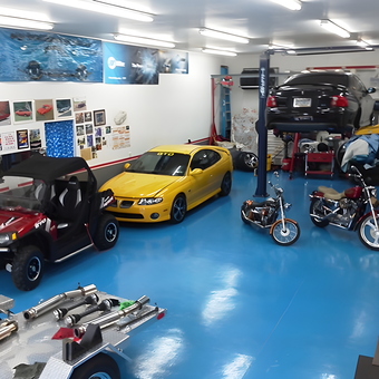 Custom Garage with Car Lift, ATVs, and Motorcycles - LoveToWeld from Beaver Falls, PA
