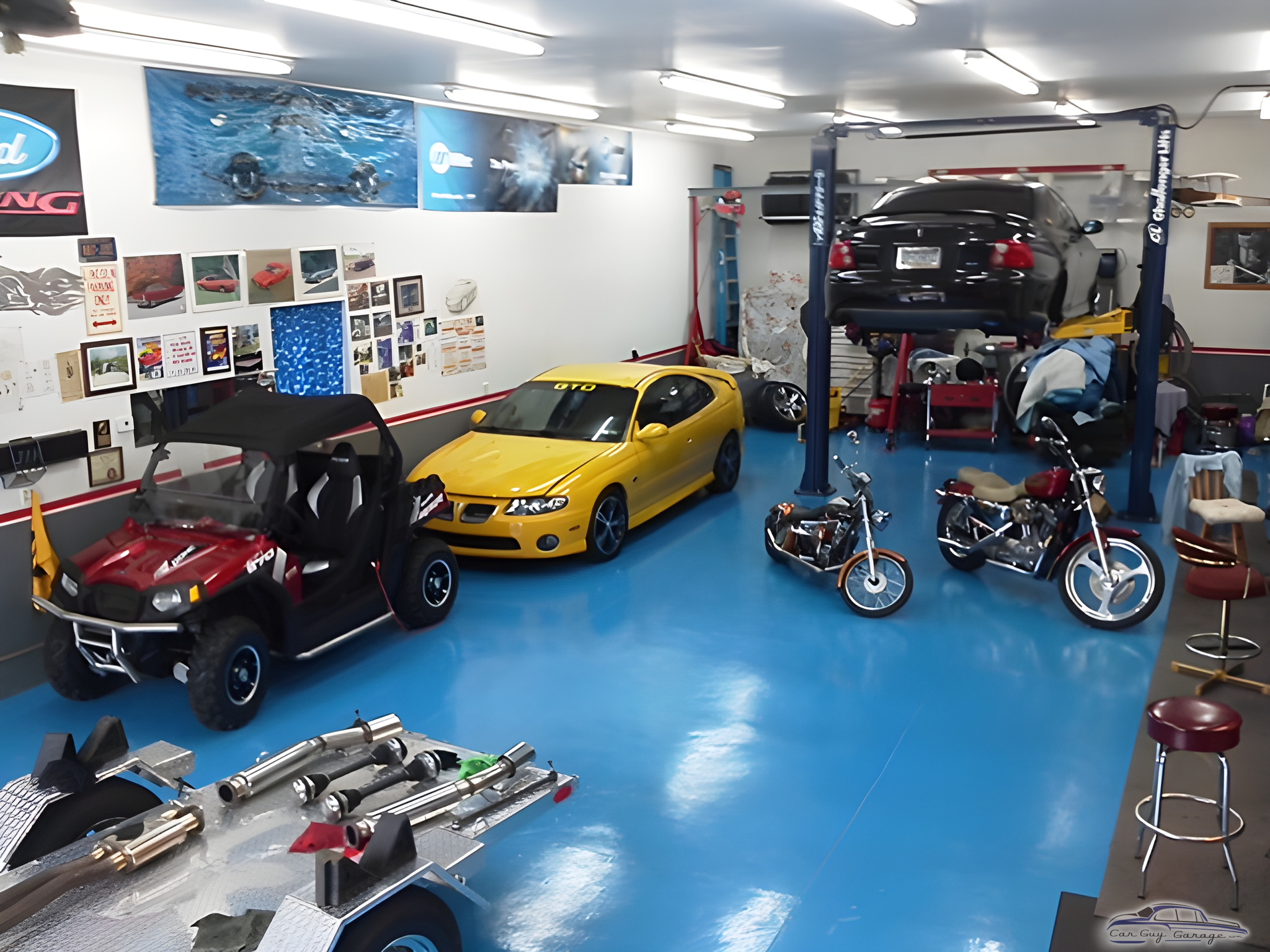 Custom Garage with Car Lift, ATVs, and Motorcycles - LoveToWeld from Beaver Falls, PA