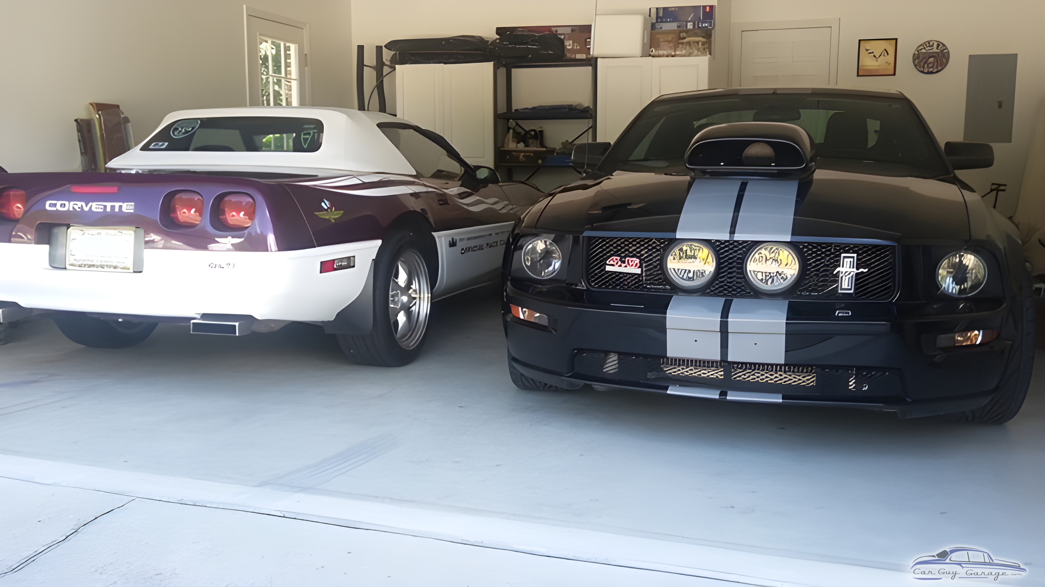 Classic Corvette and Mustang in Organized Garage - Dick from Murrells Inlet, SC