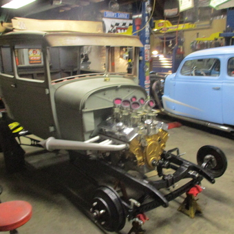 Classic Hotrod Project With Exposed Engine in Garage - Hotrod Shaun from North Tonawanda, NY