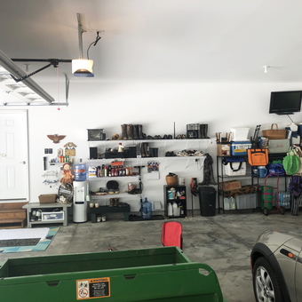 Organized Garage with Wall Shelving and Storage - Butch from St. Clair, MO