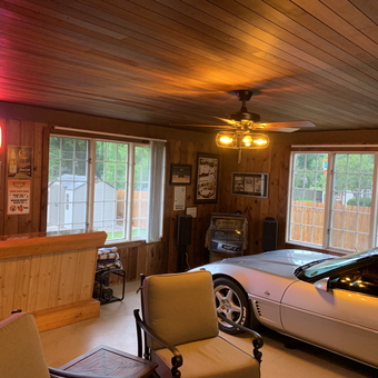 Classic Car Garage with Bar and Neon Sign - Dan from Green Bay, WI