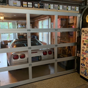 Glass Garage Door and Corvette Display - Dan from Green Bay, WI