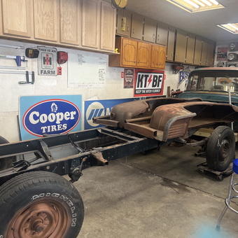 Classic Truck Project in Organized Garage - Amy from Hoopeston, IL