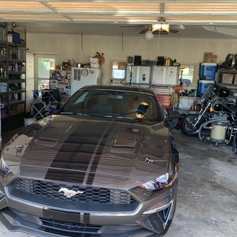Organized Garage with Mustang, Shelving, and Tools - Craig from Union, MI
