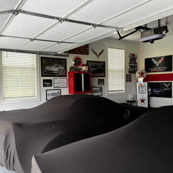 Corvette Decorated Garage With Car Covers - Fitz from Beechgrove, TN