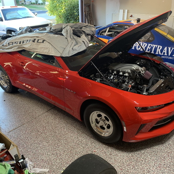 Red Camaro with Car Cover and Tools - Kathy from Elk Grove, IL
