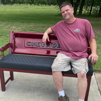 Chevrolet Tailgate Bench with Cup Holders - Baker