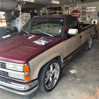 Classic Chevy Truck in Decorated Garage - Bradley from Childress, TX