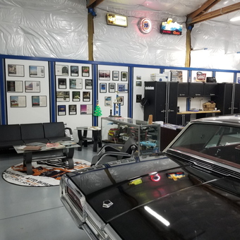 Classic Car Garage with Wall Art and Cabinets - T-bird Tommy from Washougal, WA