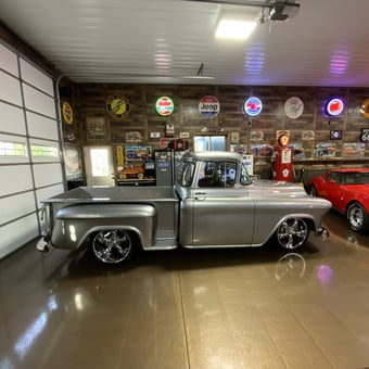 Classic Silver Truck and Neon Garage Signs - Byron from Rigby, ID