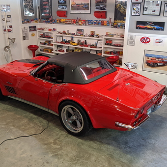 Classic Car Garage with Corvette Decor and Wall Art - Robert from Douglasville, GA