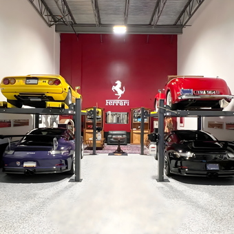 Luxury garage with car lifts and sports cars - Vince from Naples, FL