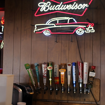 Garage Bar with Neon Budweiser Sign and Beer Taps - Stephen from Corpus Christi, TX