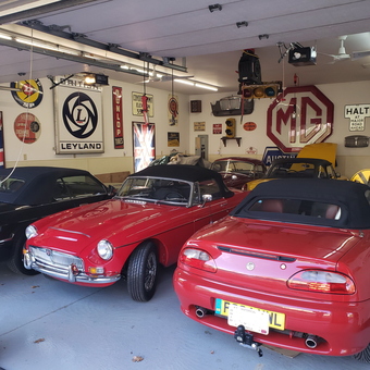 Classic MG Cars and Automotive Signs Display - Terry from Wilmington, OH