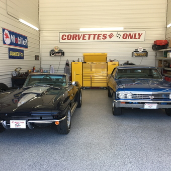 Classic Corvette Garage with Tool Storage and Signs - Bruce from Littleton, CO