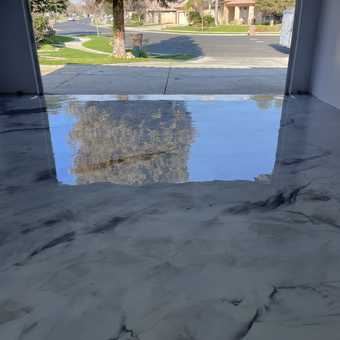 Glossy Marble Epoxy Garage Floor Finish - Bcepoxy from Bakersfield, CA