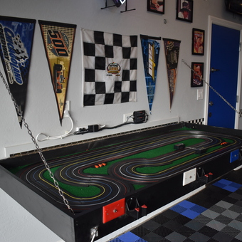 Slot Car Track Display with Racing Decor - Ron from Buckeye, AZ