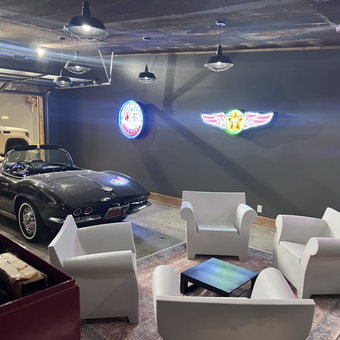 Classic Corvette, Neon Garage Signs, Modern Chairs - Mike from Springfield, MO