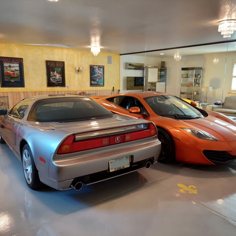 Luxury Garage with Exotic Cars and Automotive Decor - Ted from Gardnerville, NV