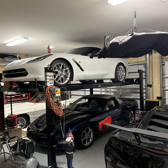 Multi-Car Garage with Vehicle Lift and Tool Storage - Ron from Palm Coast, FL