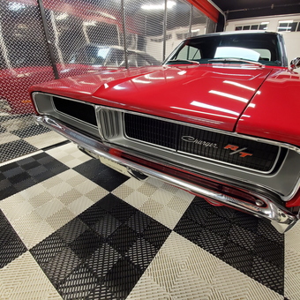 Classic Car in Garage with Diamond Plate Walls - Julie from Forest Lake, MN