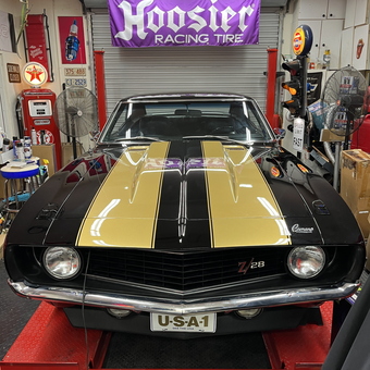 Classic Camaro Z28 on Lift with Racing Decor - Steve from BELLE GLADE, FL