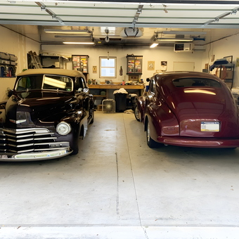 Classic Cars in Organized Garage with Tools - Bob from Kittanning, PA