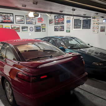 Classic Cars and Wall Decor in Organized Garage - Dawn from New Berlin, WI