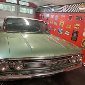 Classic Chevy in Decorated Garage with Vintage Signs - Gary from Massena, NY