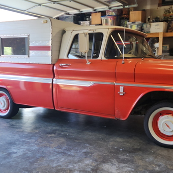 Classic Red Truck with Camper and Garage Storage - Toby from Arlington, WA