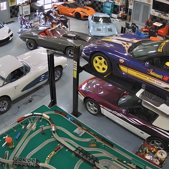 Classic and Modern Corvette Collection in Custom Garage - Jim from Greentown, IN