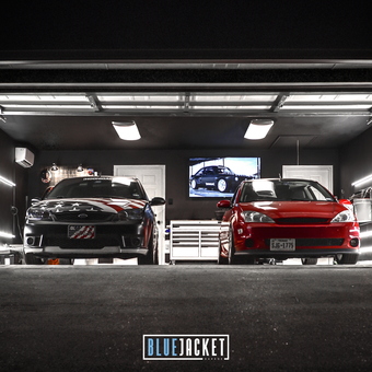 Modern two-car garage with LED lighting and storage - JAMES from Mineola, TX