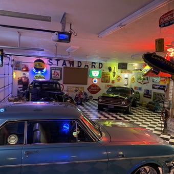 Vintage Garage With Classic Cars and Neon Signs - Mark from Shiocton, WI