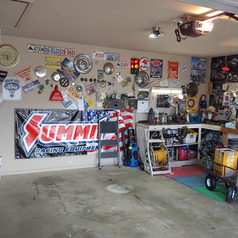 Garage Decor with Vintage Signs and Tools - Oldskool from Van Buren, AR