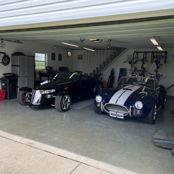 Organized Garage with Classic Cars and Wall Storage - Gary Hawkinson from Marion, IA