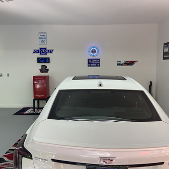 Cadillac-Themed Garage With Neon Signs and Decor - Oldman from Huntingdon, PA