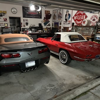 Classic and Modern Corvette Garage with Wall Decor - Harry from Baton Rouge, LA