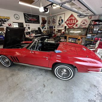 Classic Red Convertible and Vintage Signs - Harry from Baton Rouge, LA