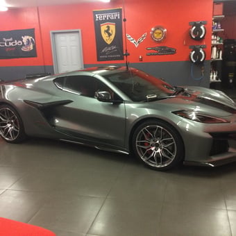 Modern Garage With Corvette, Wall Reels, Cabinets - Tbob from Rapid City, SD
