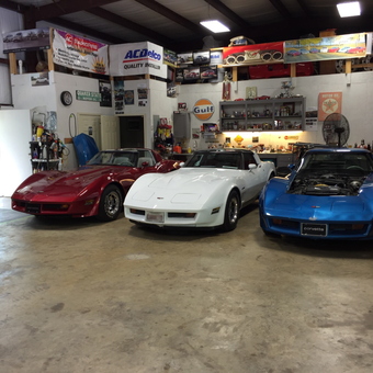 Classic Corvette Garage with Tools and Signs - Joel S from MS